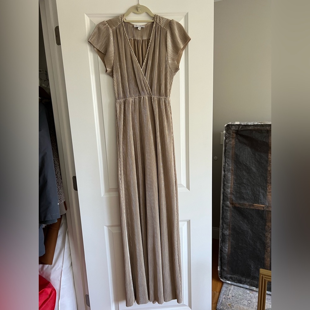 Baltic Born gold pleated dress